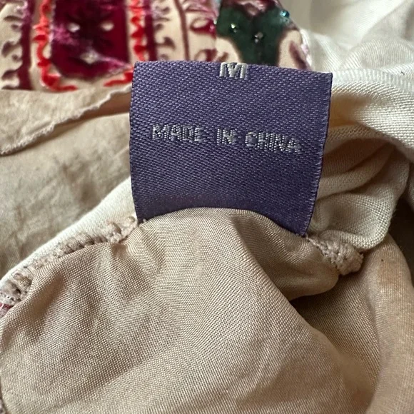 Romantic Beaded Paisley Velvet Silk Camisole Sleeveless Top - Picture 8 of 11